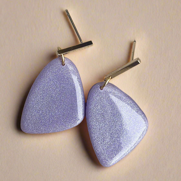 Glossy minimalistic dangle earrings Monica