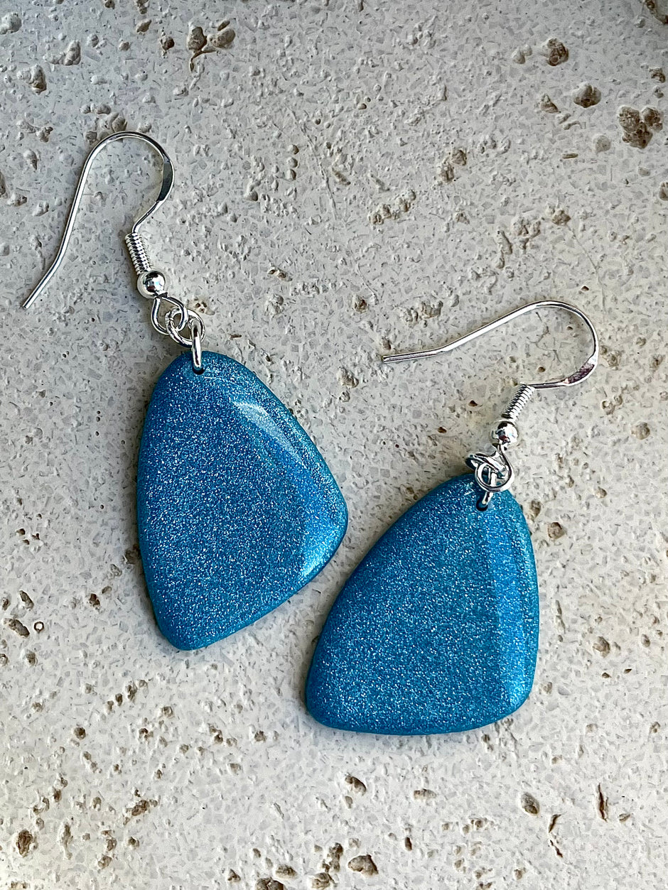 Silver hook minimalistic dangle earrings