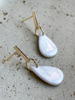 Glossy pear minimalistic teardrop earrings