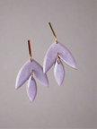 Glossy luxe leaf dangle earrings