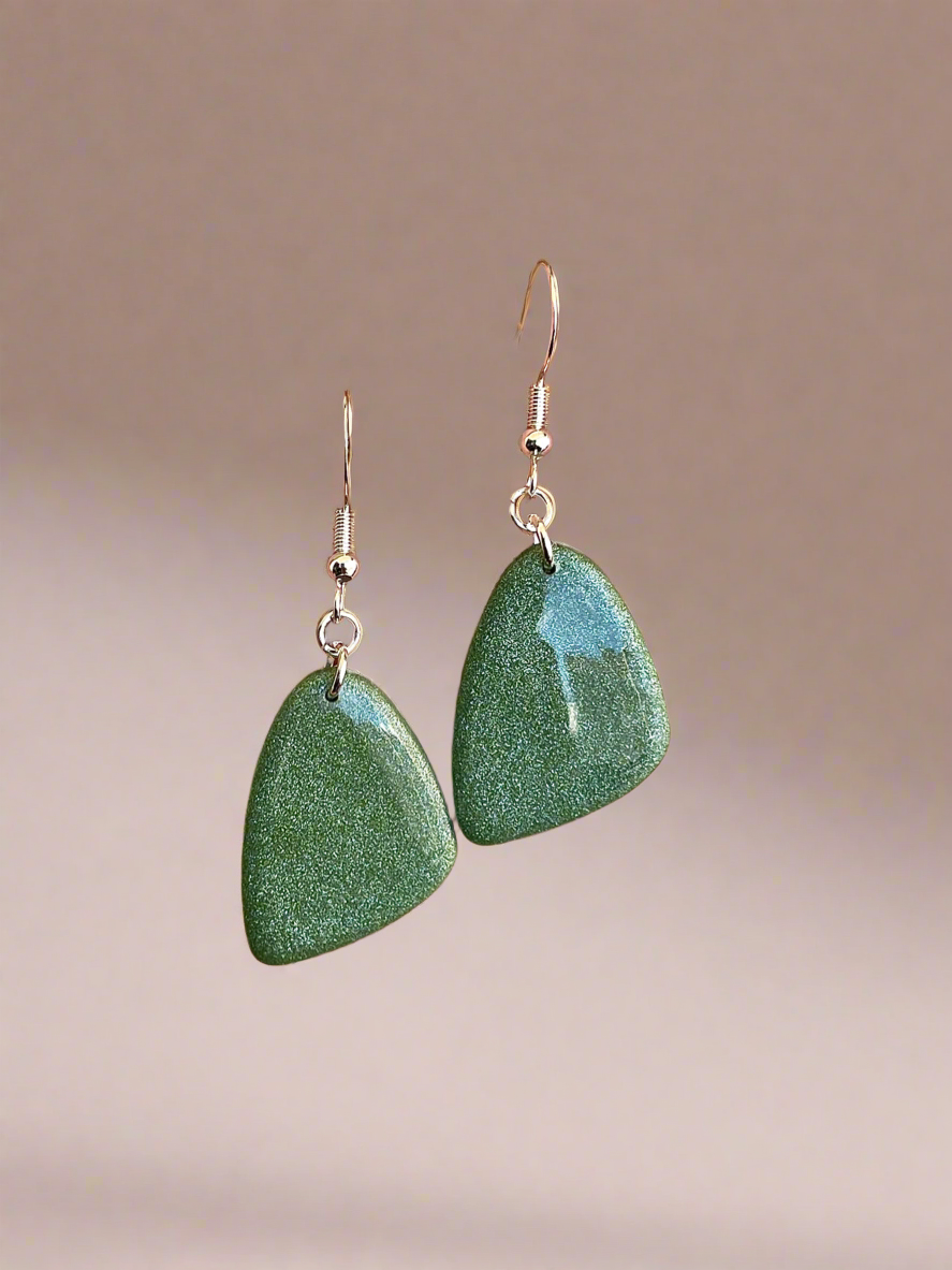 Silver hook minimalistic dangle earrings