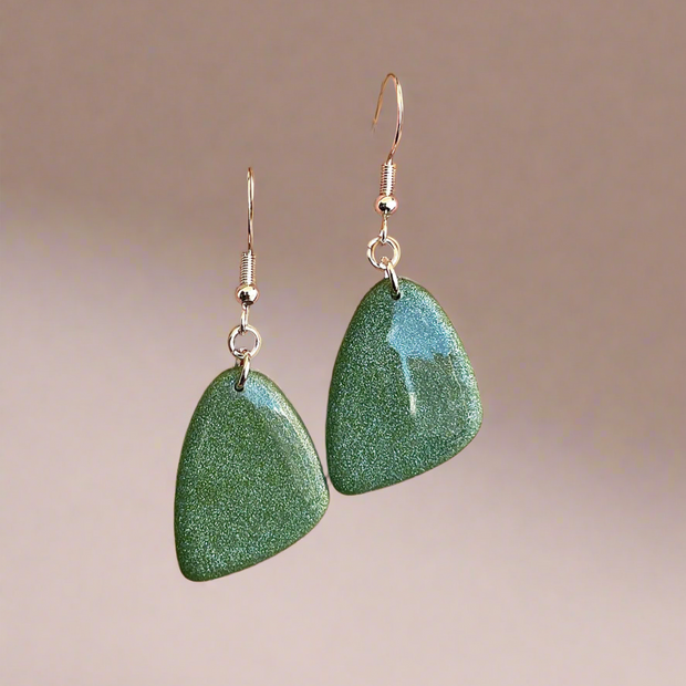 Silver hook minimalistic dangle earrings