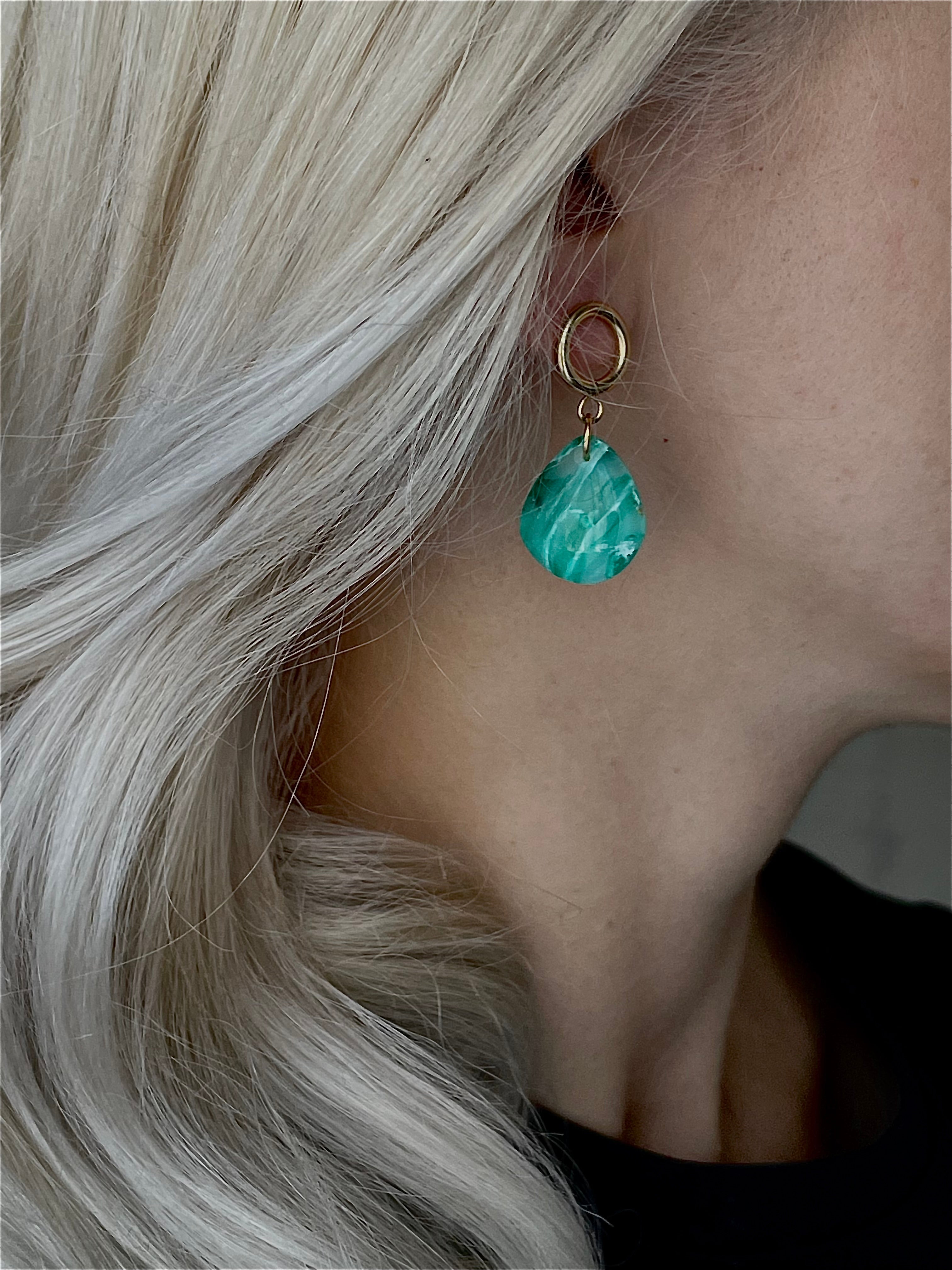 Emerald Dream teardrop earrings