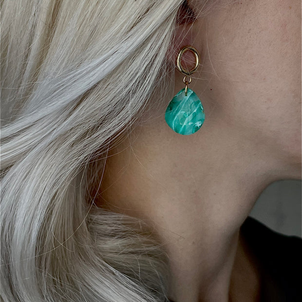Emerald Dream teardrop earrings