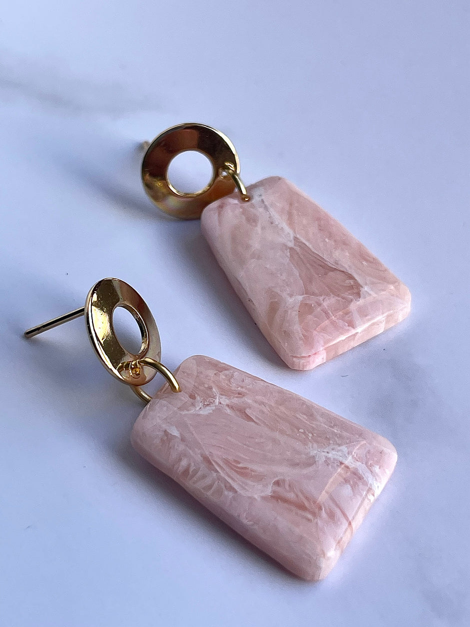 Glossy minimalistic geometric earrings