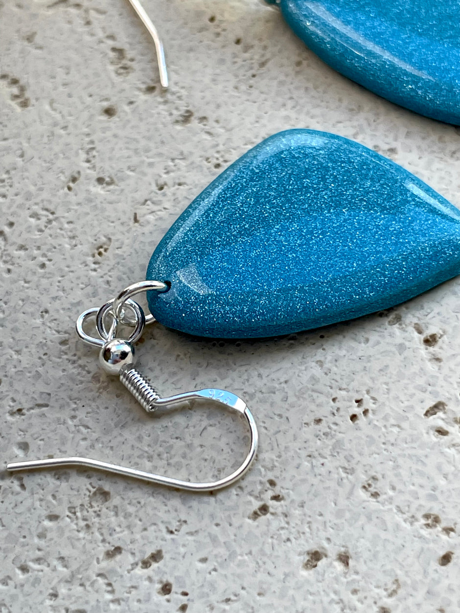 Silver hook minimalistic dangle earrings