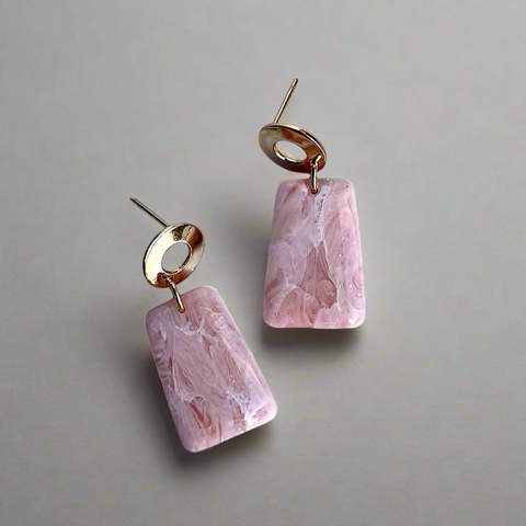 Glossy minimalistic geometric earrings