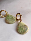 Olive teardrop earrings