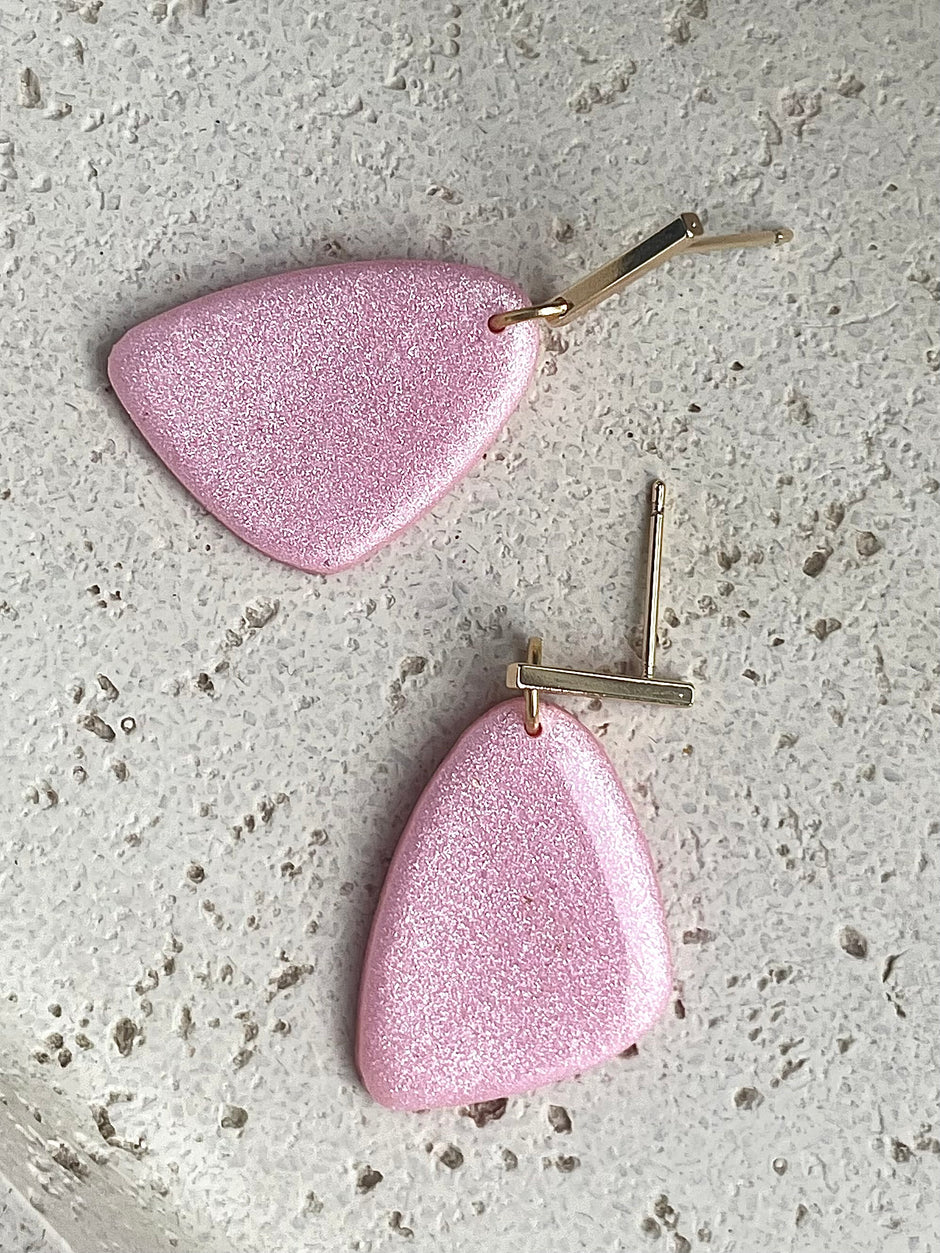 Glossy minimalistic dangle earrings Monica