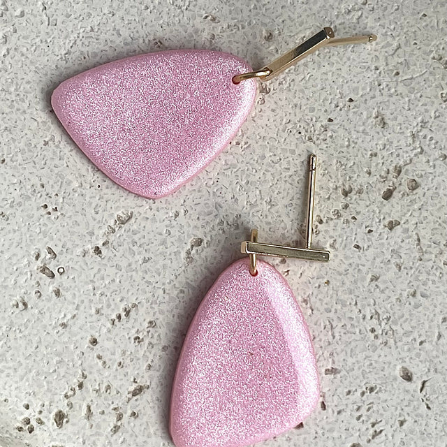 Glossy minimalistic dangle earrings Monica