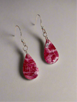 Glossy minimalistic cherry teardrop earrings