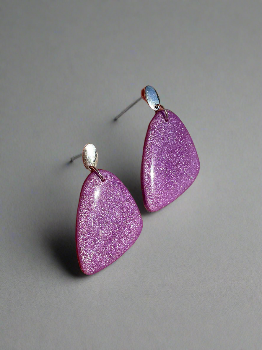 Glossy minimalistic earrings Tera