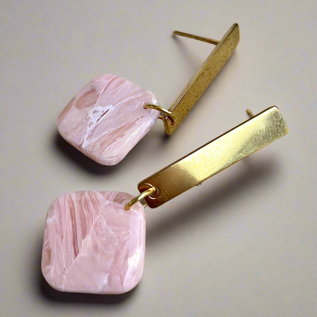 Chic rose gold drop earrings