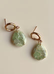 Olive teardrop earrings