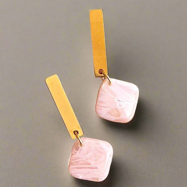 Chic rose gold drop earrings