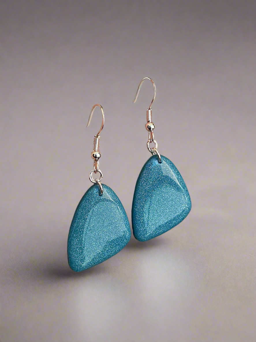 Silver hook minimalistic dangle earrings