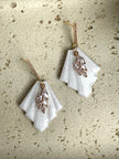 Shimmery bridal fan earrings