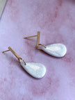 Glossy pear minimalistic teardrop earrings