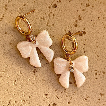 Romantic elegant bow earrings