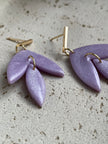 Glossy luxe leaf dangle earrings