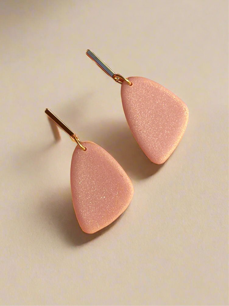 Glossy minimalistic dangle earrings Monica