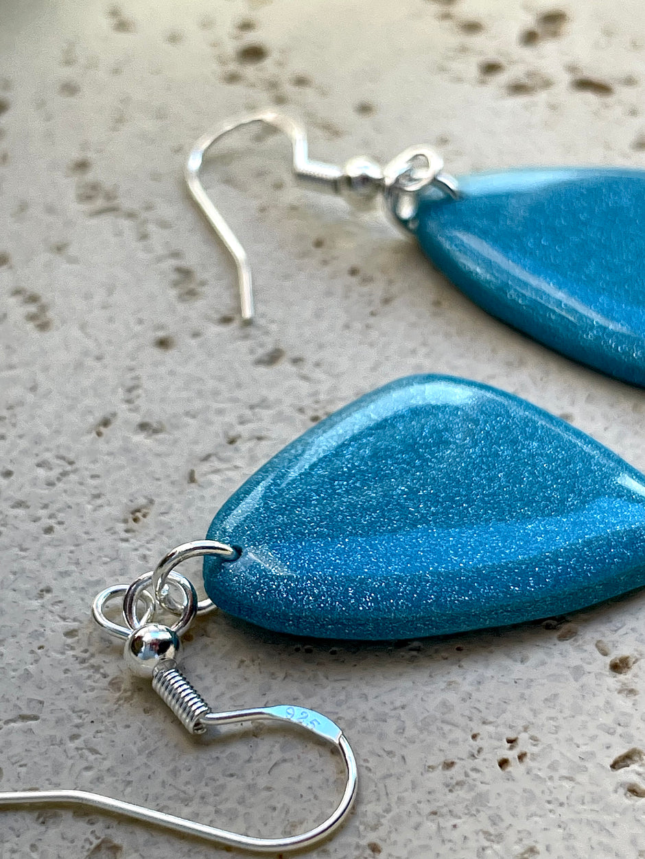 Silver hook minimalistic dangle earrings