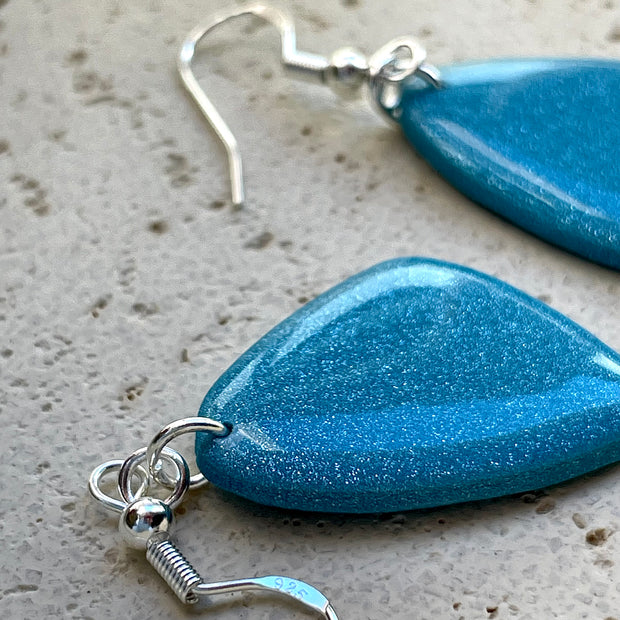 Silver hook minimalistic dangle earrings