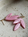 Glossy luxe leaf dangle earrings
