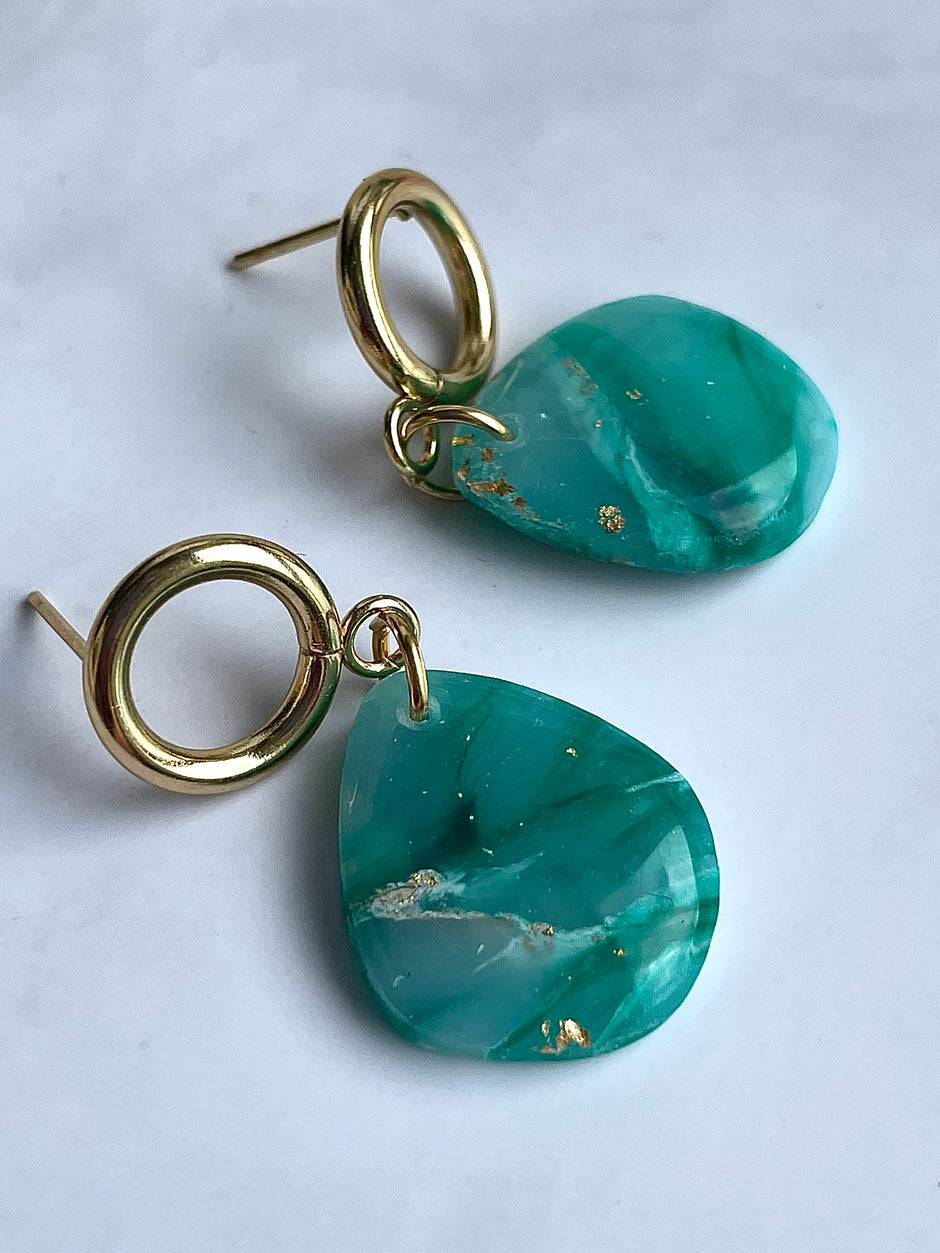 Emerald Dream teardrop earrings