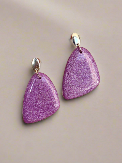 Glossy minimalistic earrings Tera