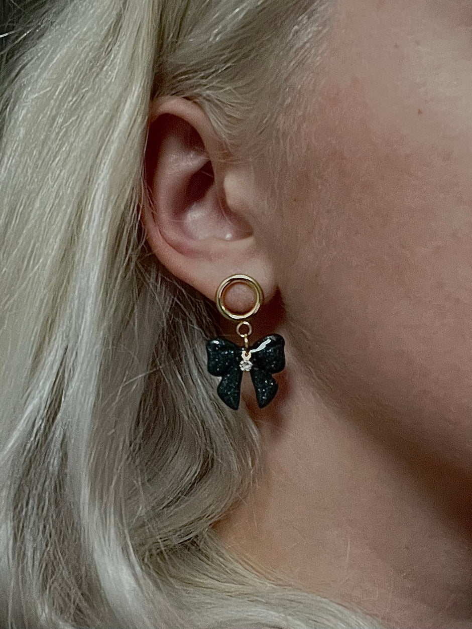 Romantic elegant bow earrings