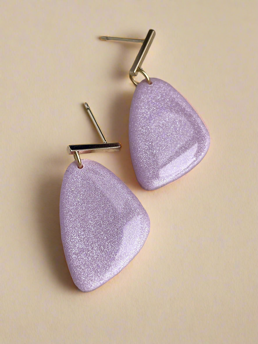 Glossy minimalistic dangle earrings Monica