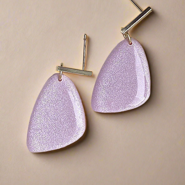 Glossy minimalistic dangle earrings Monica