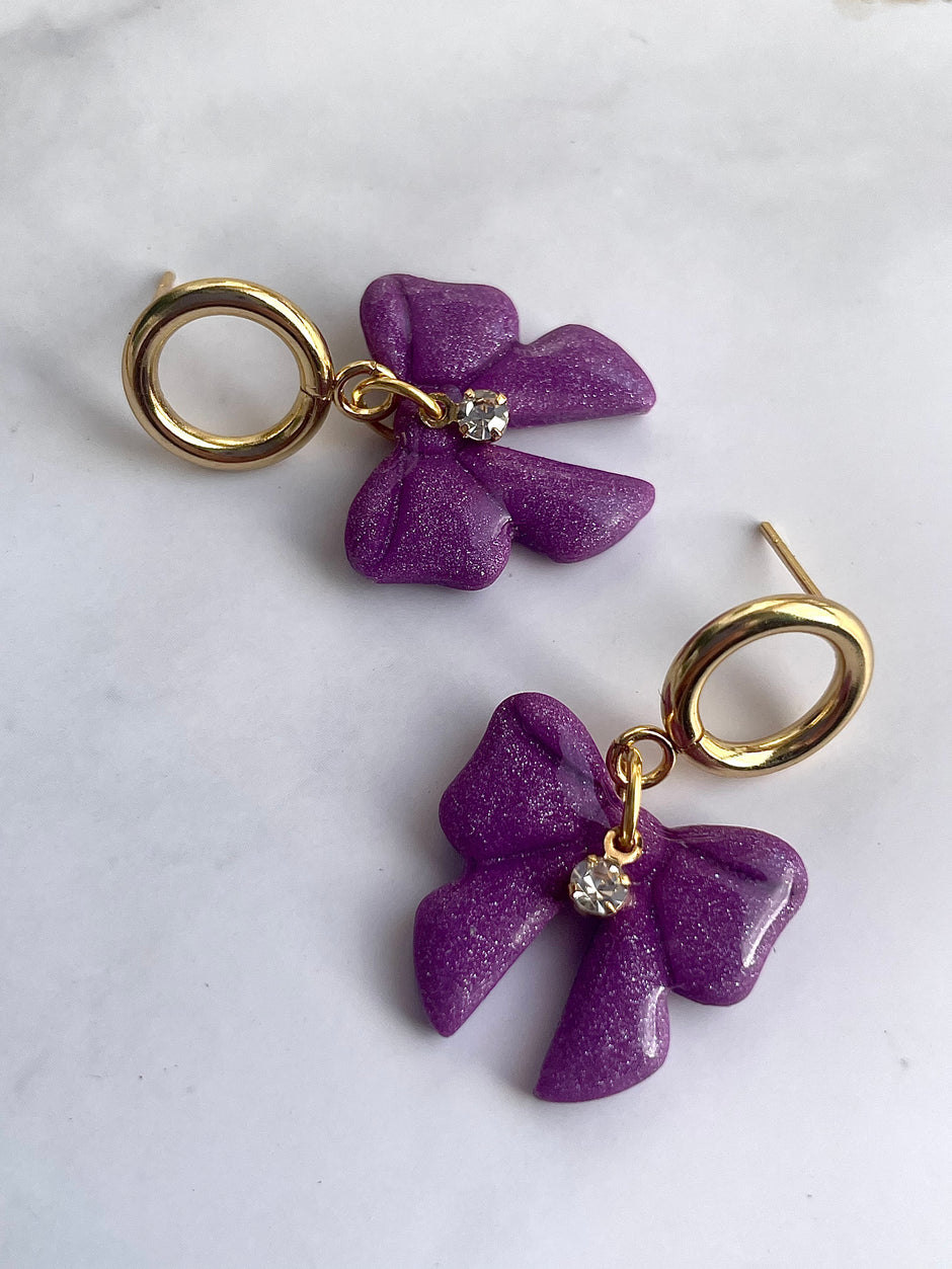 Romantic elegant bow earrings