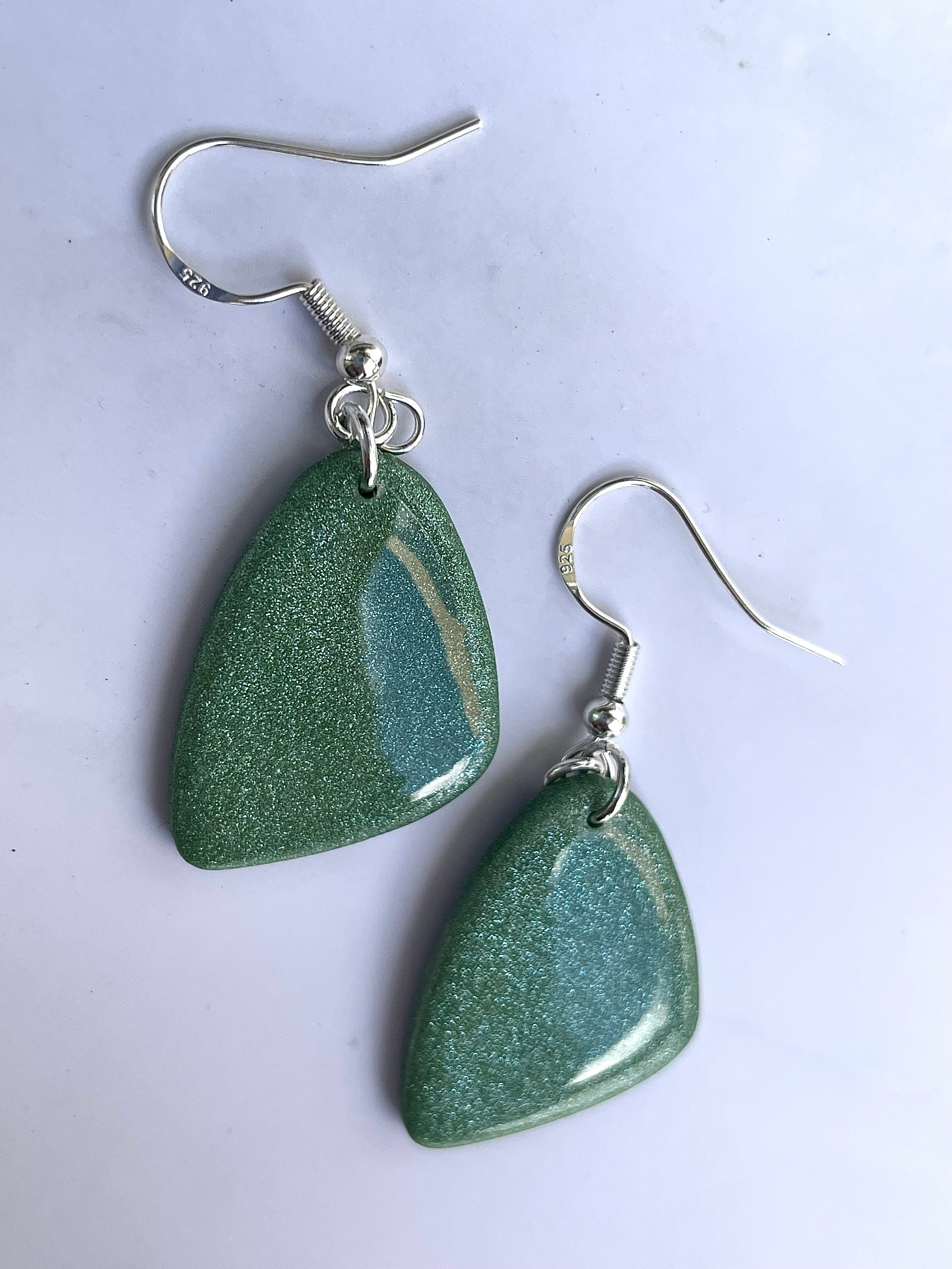 Silver hook minimalistic dangle earrings