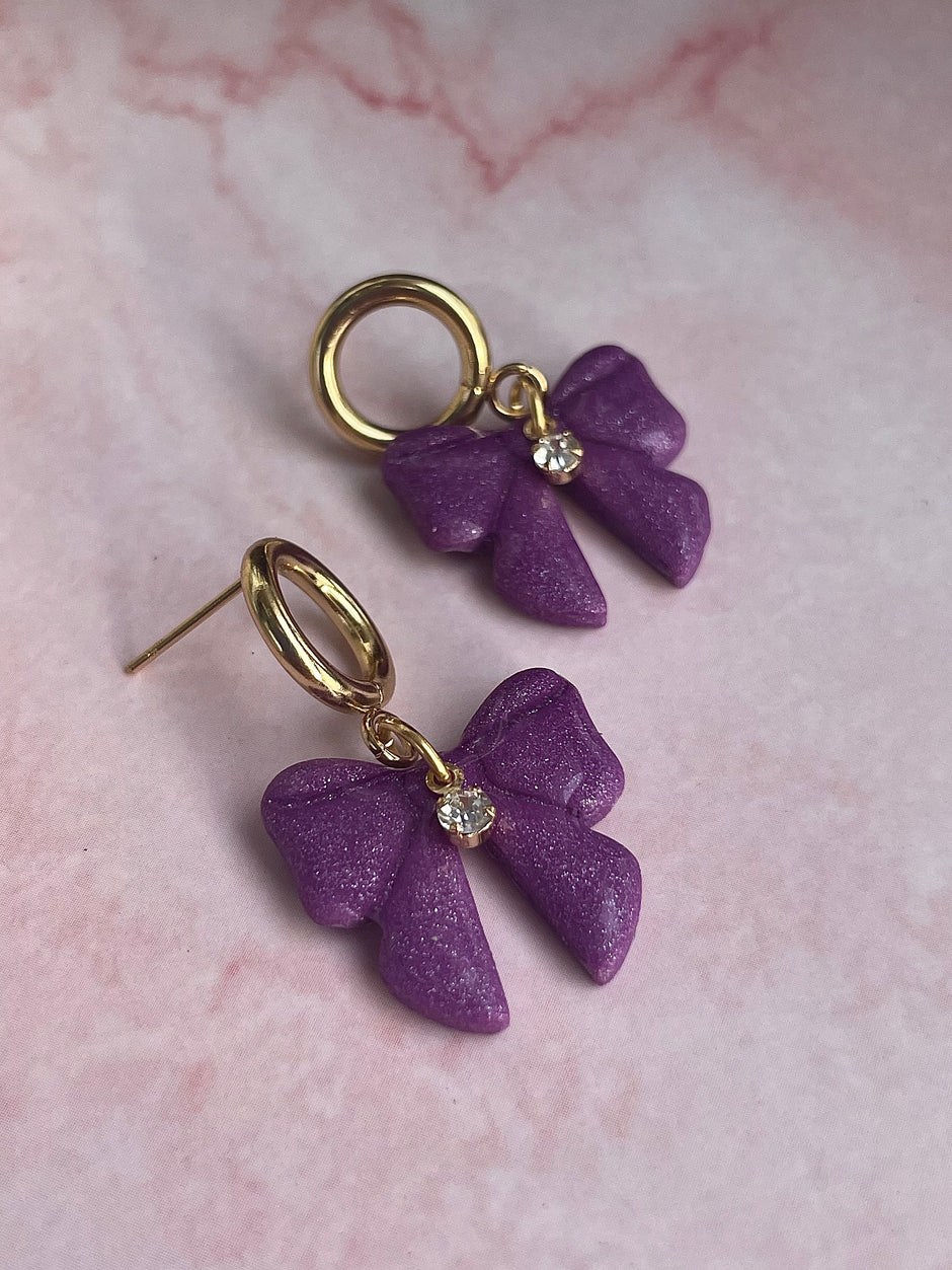 Romantic elegant bow earrings