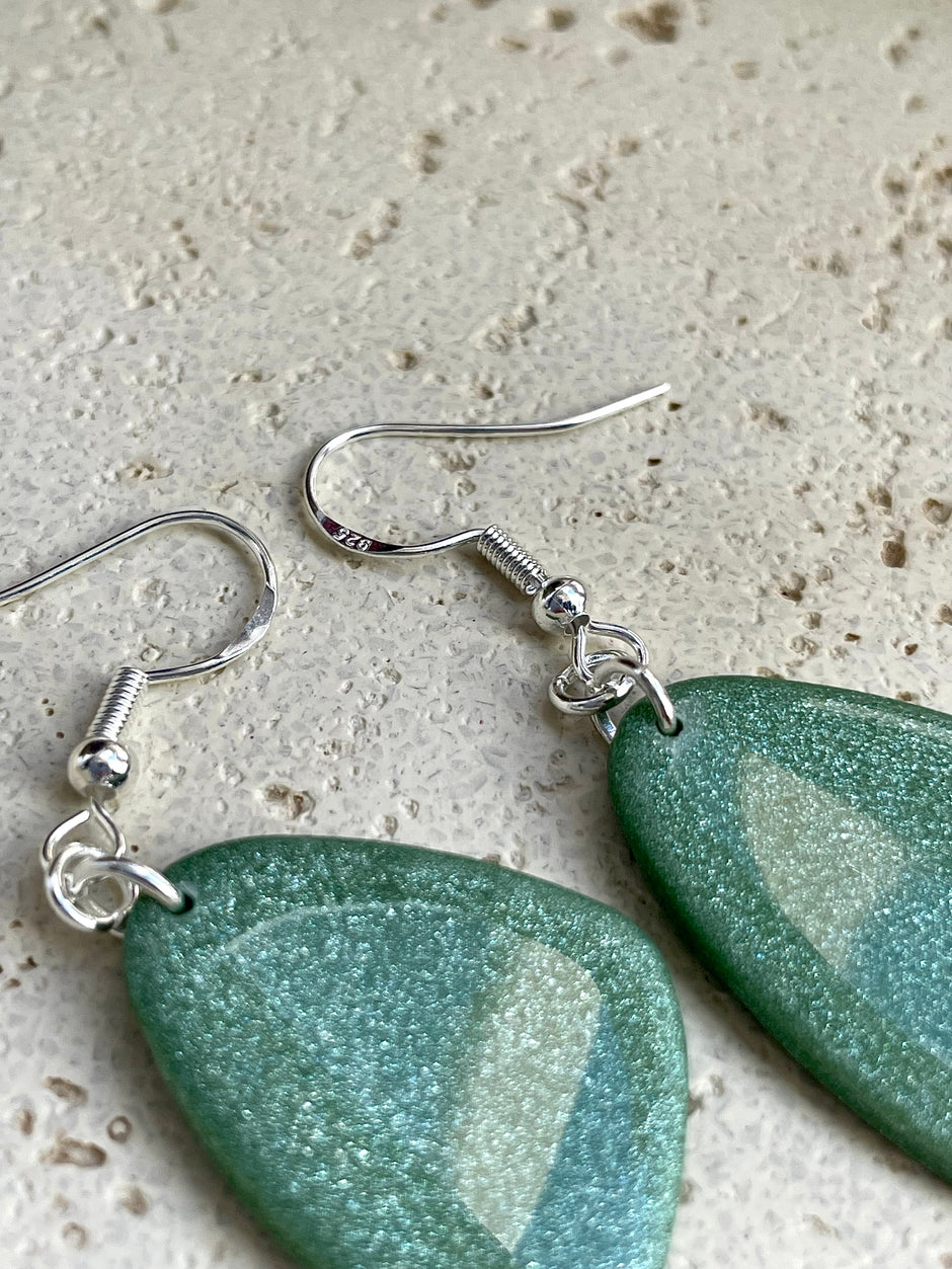 Silver hook minimalistic dangle earrings
