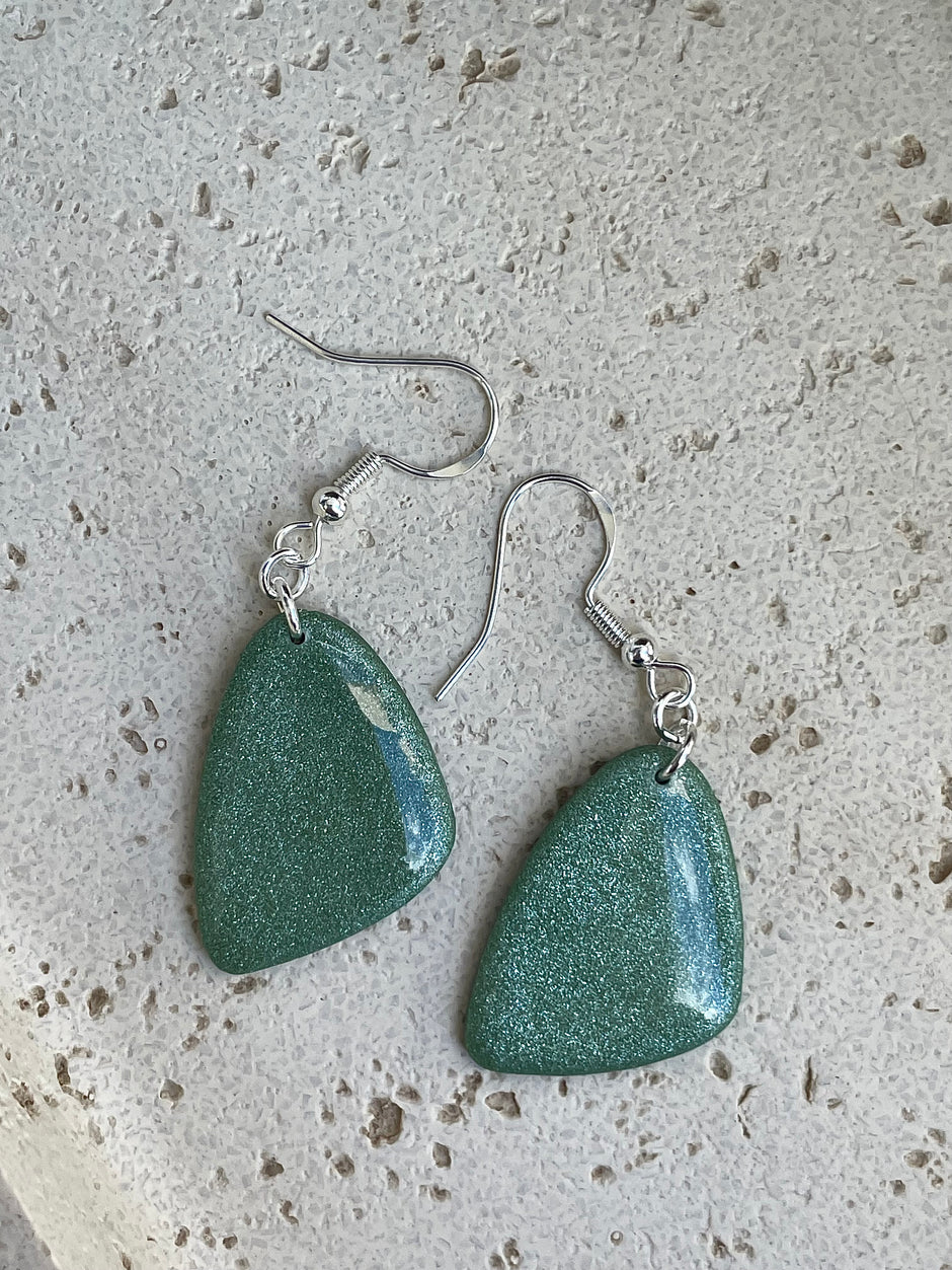 Silver hook minimalistic dangle earrings