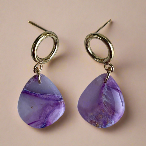 Amethyst Dream teardrop earrings