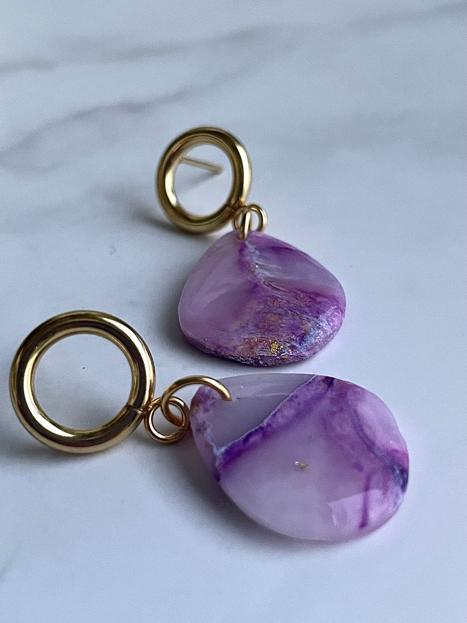 Amethyst Dream teardrop earrings