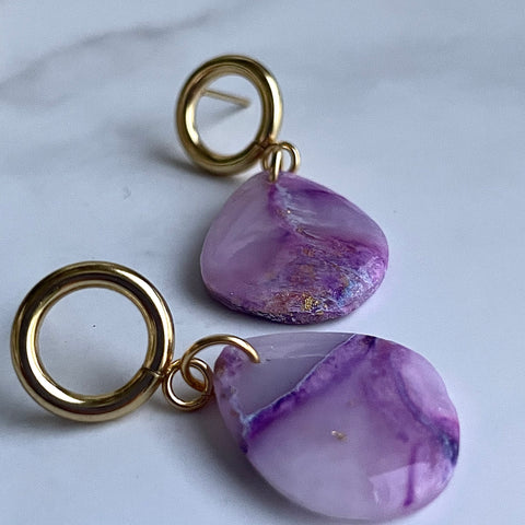 Amethyst Dream teardrop earrings