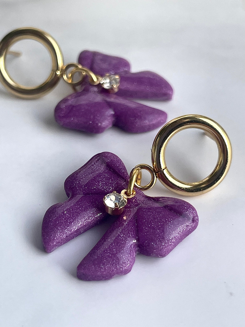 Romantic elegant bow earrings