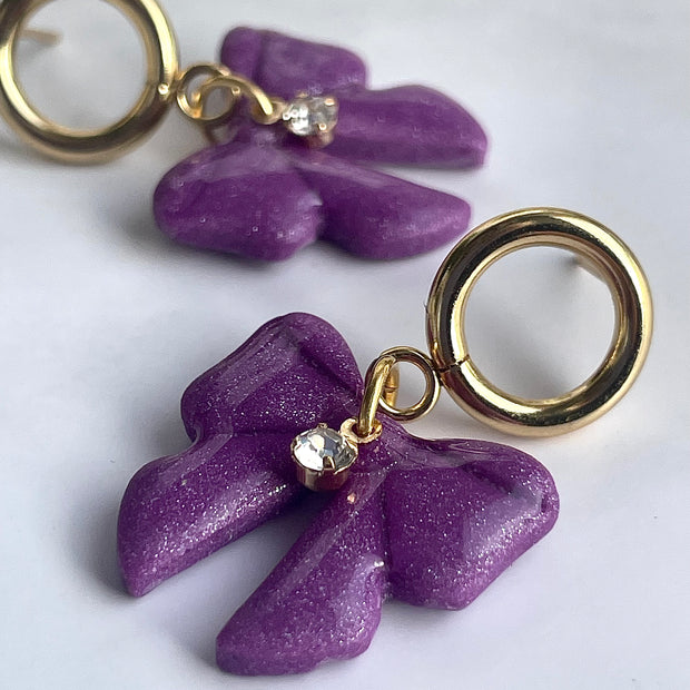 Romantic elegant bow earrings