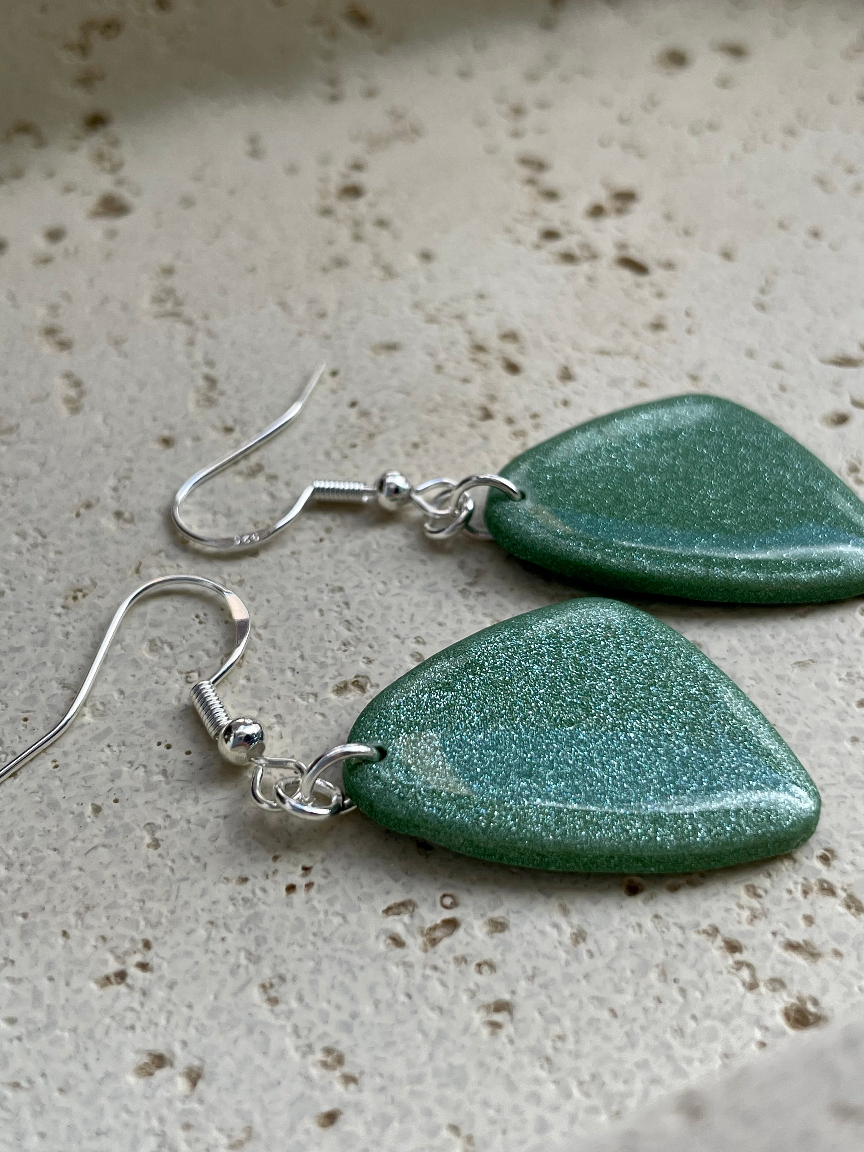 Silver hook minimalistic dangle earrings