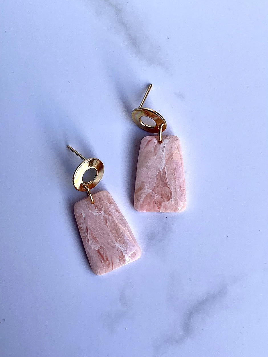 Glossy minimalistic geometric earrings