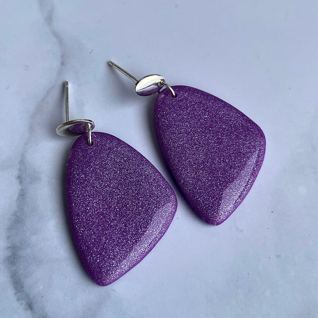 Glossy minimalistic earrings Tera