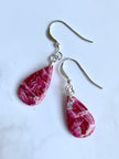 Glossy minimalistic cherry teardrop earrings