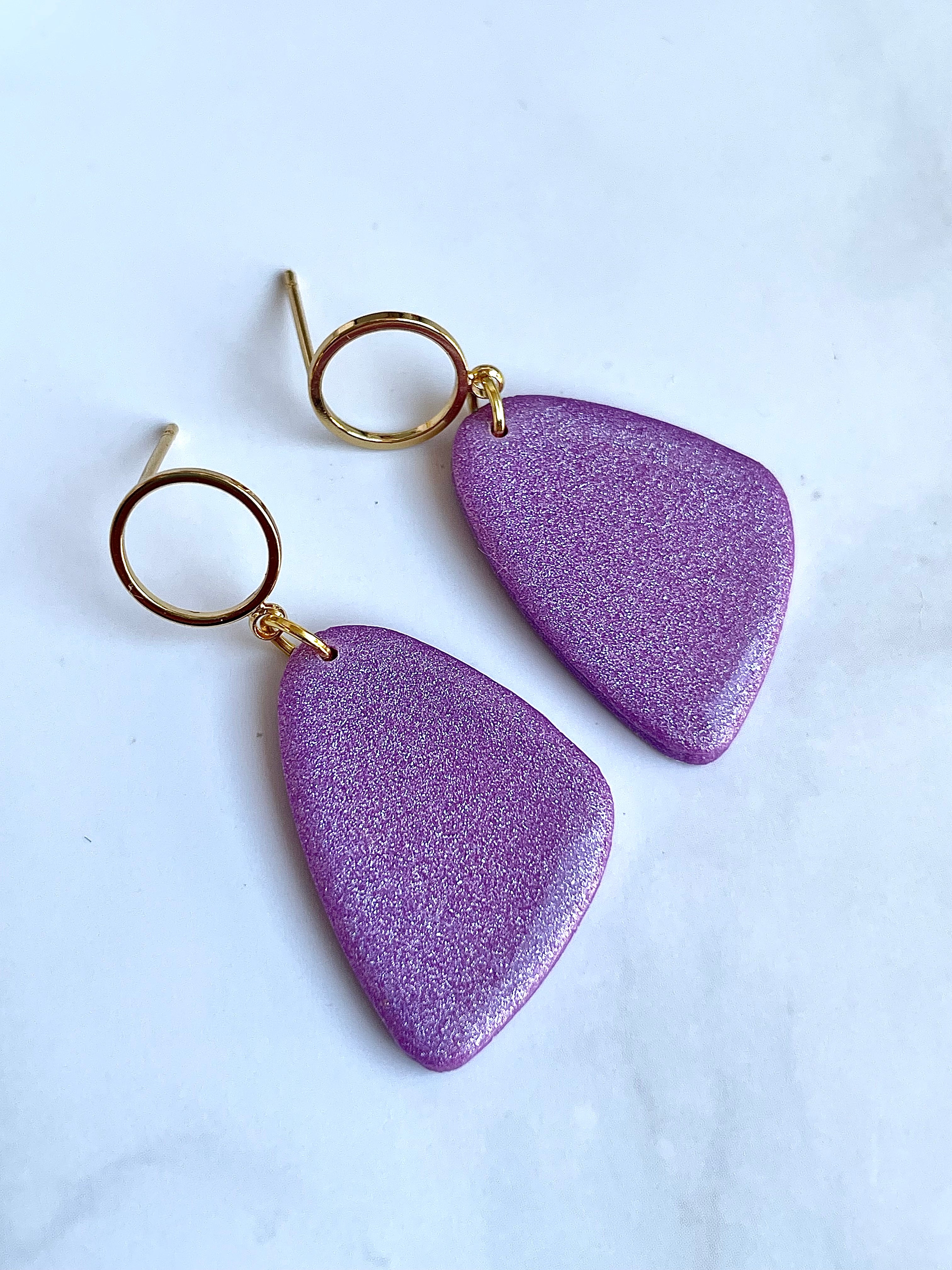 Glossy minimalistic earrings Amelia