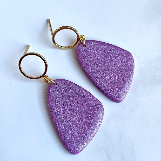 Glossy minimalistic earrings Amelia