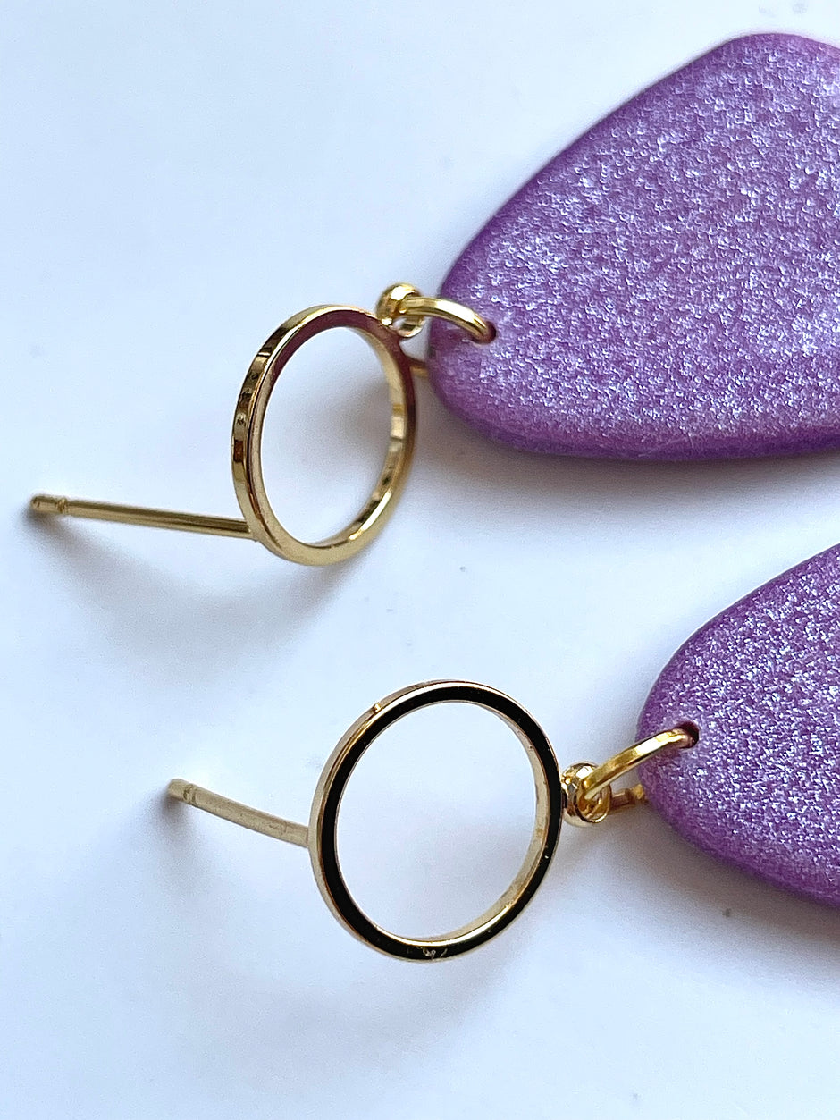 Glossy minimalistic earrings Amelia